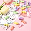40Pcs UV Plating Opaque Acrylic Beads OACR-FS0002-27-8