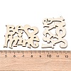 Natural Wood Cabochons WOOD-NB0001-58-3