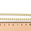 Brass Heart Link Chain Necklaces X-NJEW-M108-27G-3