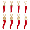 8Pcs 2 Styles Brass Enamel Pendants KK-PH0012-72-1