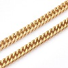 304 Stainless Steel Diamond Cut Cuban Link Chain Necklaces NJEW-JN03367-03-2
