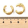 Brass Micro Pave Clear Cubic Zirconia Cuff Earrings EJEW-K309-11G-5