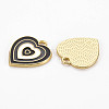 Rack Plating Light Gold Alloy Enamel Pendants ENAM-Q444-014C-RS-2