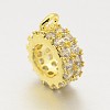 Brass Micro Pave Cubic Zirconia Tube Bails ZIRC-M075-03G-RS-1