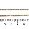 2mm Rack Plating Brass Wheat Chain Necklaces for Women Men MAK-L044-58G-5