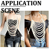 Plastic Imitation Pearl Round Beaded Shoulder Chains AJEW-WH20006-210-4