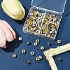 120Pcs 2 Colors Brass Rhinestone Spacer Beads RB-FS0001-05C-7