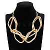 Alloy Exaggerated Oval Link Chain Choker Necklaces for Women FS-WGFD8E5-01-2
