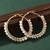Beaded Hoop Earrings EJEW-JE03830-01-2