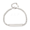 304 Stainless Steel Rhinestone Cup Chain Bracelets BJEW-G753-02P-03-4