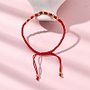 Polyester Cord Braided Bead Bracelets for Women BJEW-L698-03G-02-3