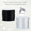 2Rolls 2 Colors Round Crystal Elastic Stretch Thread EW-PA0001-01B-2
