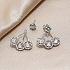 Chic and Stylish Flat Round Alloy Stud Earrings DS9375-4