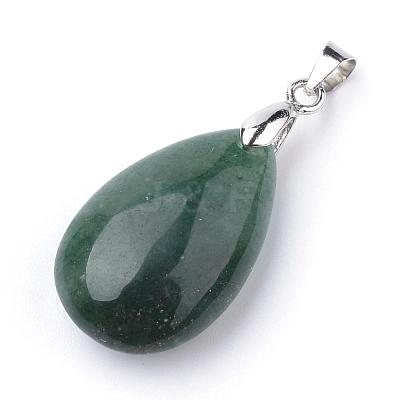 Natural Green Aventurine Gemstone Pendants G-S243-14-1