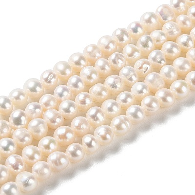 Natural Cultured Freshwater Pearl Beads Strands PEAR-E018-56-1