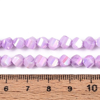 Anti-Tarnish Electroplate Glass Beads Strands GLAA-T025-6mm-14E-1
