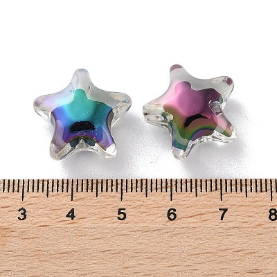 UV Plating Rainbow Iridescent Acrylic Beads LS-X-OACR-H112-20B-1