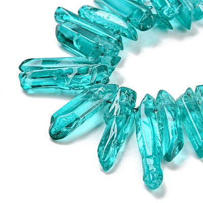 Natural Dyed Quartz Beads Strands G-M412-02-1