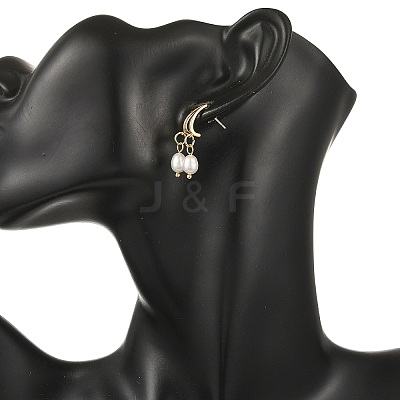 Natural Cultured Freshwater Pearl Dangle Earrings EJEW-JE07383-1