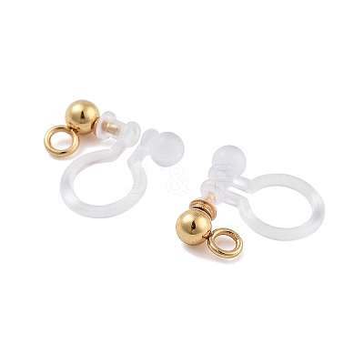 202 Stainless Steel Clip-on Earrings Findings STAS-B072-17G-1