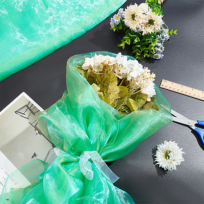 Two Tone Polyester Organza Fabric AJEW-WH0314-302A-1