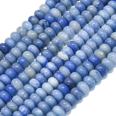 Natural Blue Aventurine Beads Strands G-P575-A02-8x5mm-03-1