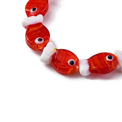 Handmade Lampwork Beads Strands LS-LAMP-G154-07M-1