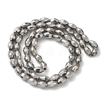 Electroplate Glass Beads Strands EGLA-J013-4x6mm-F50-1