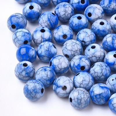 Crackle Acrylic Beads MACR-E025-22D-10mm-1