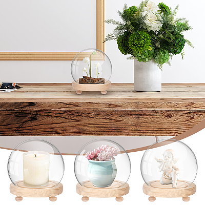 1Pc Glass Dome Cover DJEW-PH0001-40-1