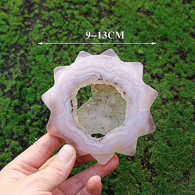 Natural Agate Geode Carved Healing Figurines PW-WG50928-01-1