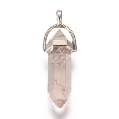 Natural Quartz Crystal Pointed Pendants G-WH0004-13-1