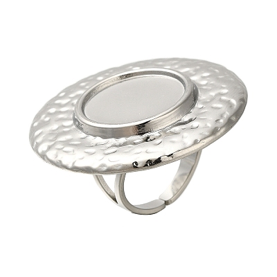 Anti-Tarnish 304 Stainless Steel Ring Components STAS-U031-01P-1