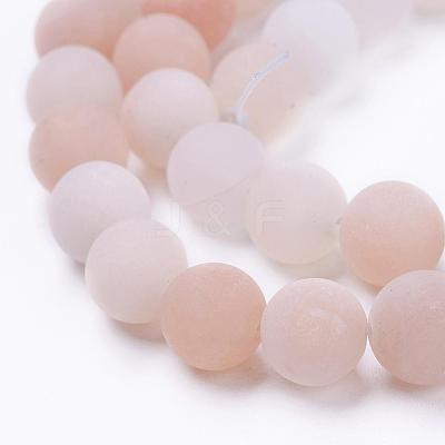 Natural Pink Aventurine Beads Strands G-F520-56-10mm-1
