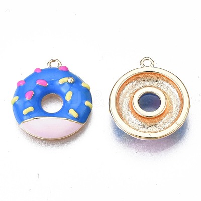 Brass Enamel Pendants KK-N232-210B-1
