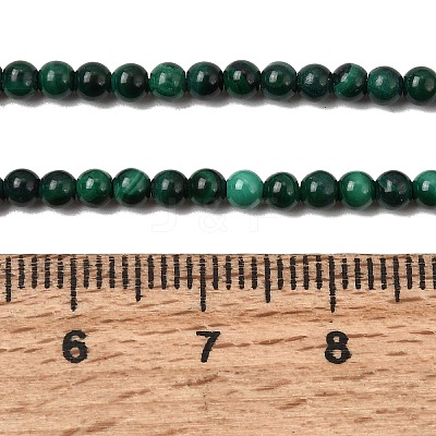 Natural Malachite Beads Strands G-F571-27AB1-3mm-01-1