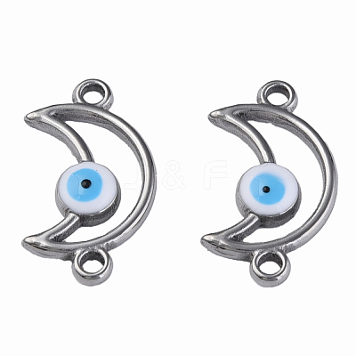 304 Stainless Steel Enamel Connector Charms STAS-N087-61-02P-1
