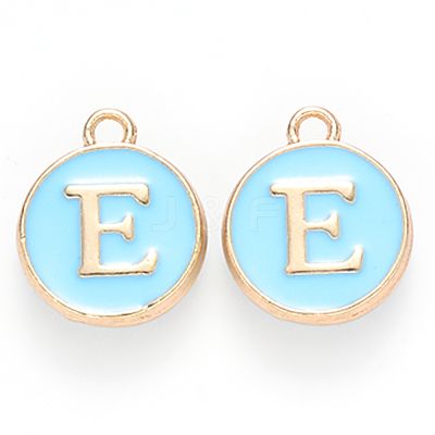 Golden Plated Alloy Enamel Charms X-ENAM-S118-04E-1