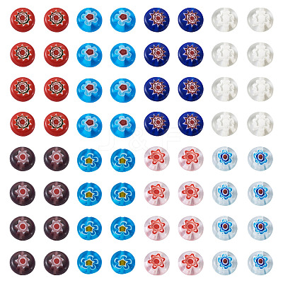 Handmade Millefiori Glass Beads LK-CD0001-002-1