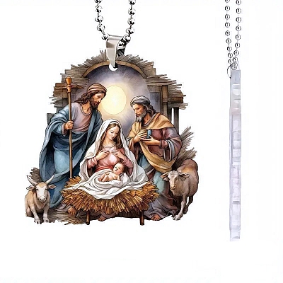 Religion Jesus Acrylic Hanging Ornaments PW-WGEBBB8-01-1