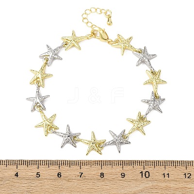 Brass Link Chain Bracelets for Women BJEW-G762-01GP-04-1