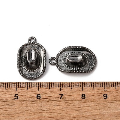 Tibetan Style Alloy Hat Pendants TIBEP-1023-B-FF-1