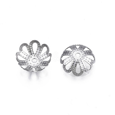 Non-Tarnish 304 Stainless Steel Bead Caps STAS-S057-52-1