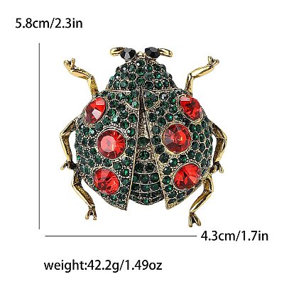 Alloy Rhinestone Brooch for Backpack Clothes PW-WG27B6F-01-1