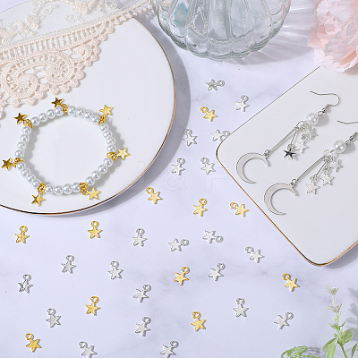 200Pcs 2 Colors Alloy Charms FIND-SC0023-74-1