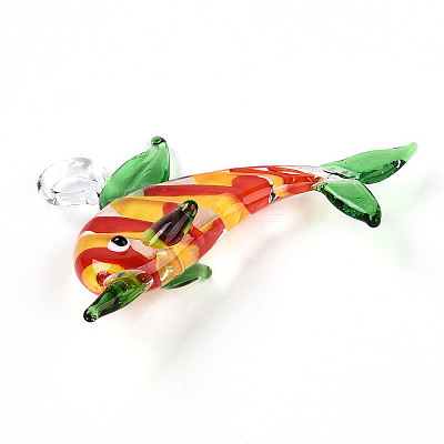 Handmade Lampwork Big Pendants LAMP-T023-14C-1