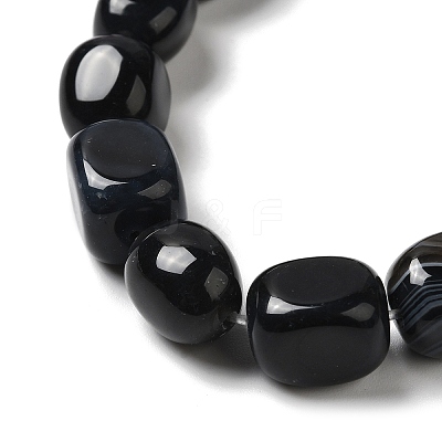 Natural Black Agate Beads Strands G-H295-A01-04-1