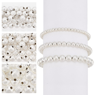 220Pcs 3 Styles Brass Textured Beads KK-ME0002-68S-1