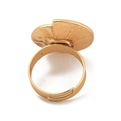 Matte Gold Alloy Adjustable Rings for Women RJEW-K260-07F-1