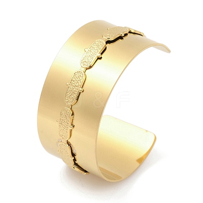 304 Stainless Steel Cuff Bangles BJEW-M082-05G-1